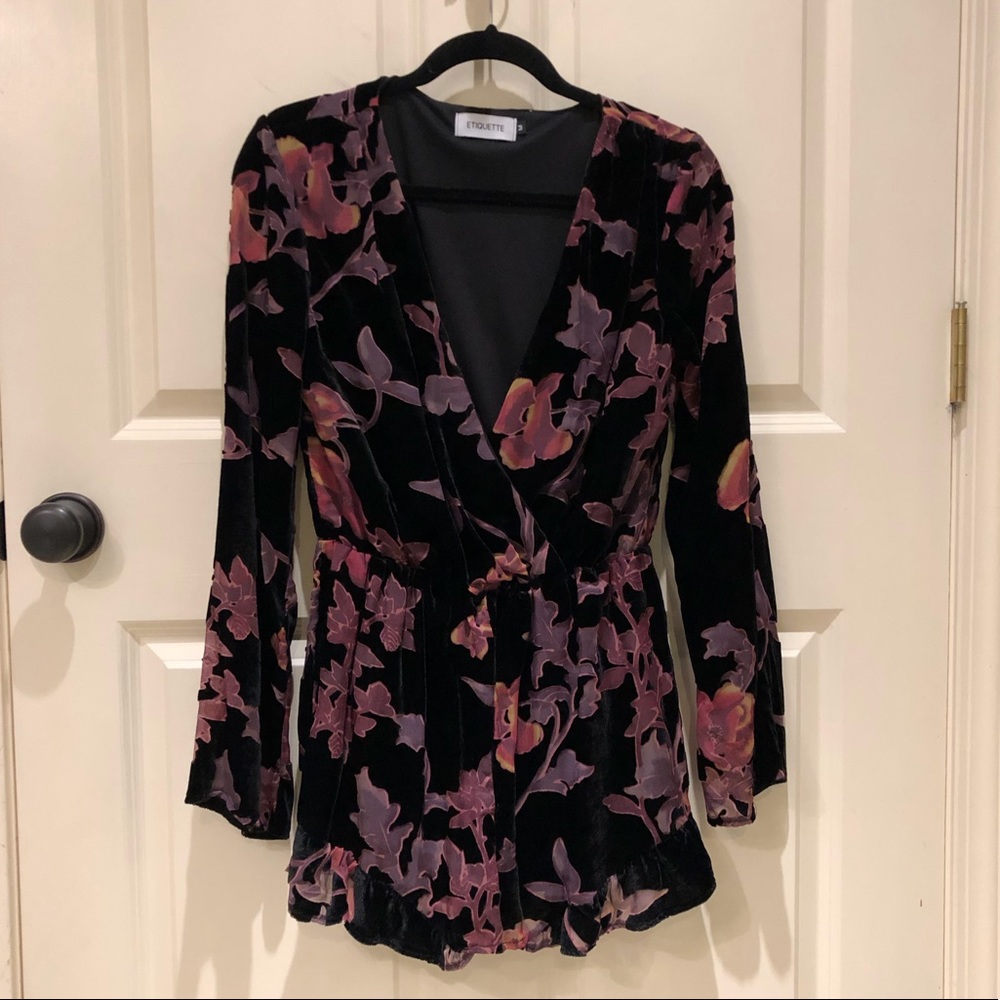 Long Sleeve Floral Romper